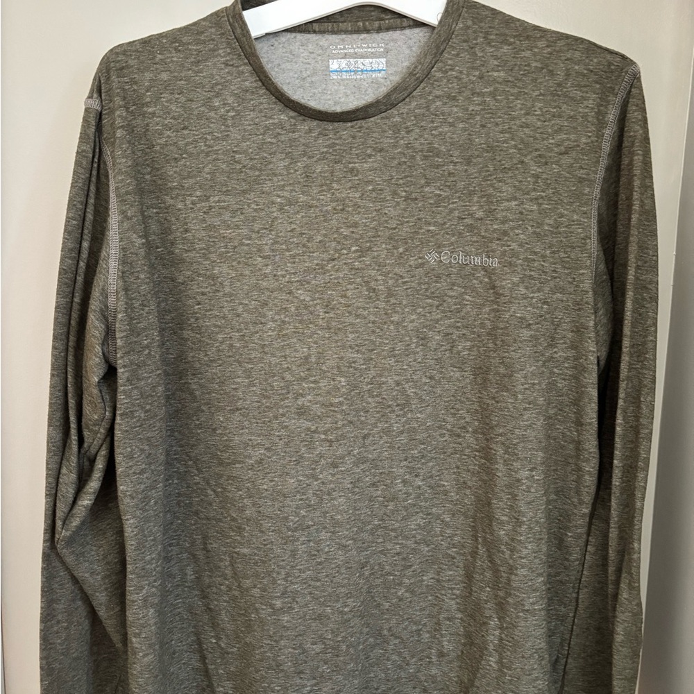 Columbia Gray Omni Wick Long Sleeve Tee Casual Comfort